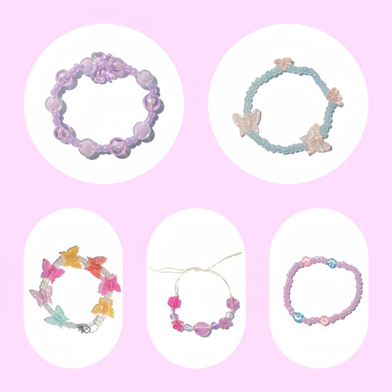 Gelang Mute Anak/Gelang Mute Manik Manik/Gelang Mute Viral/Gelang Accesories/Gelang Lucu/Gelang Aest