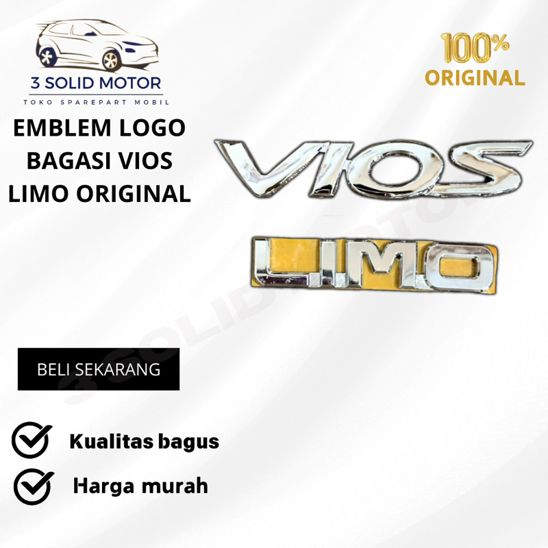 EMBLEM LOGO BAGASI VIOS LIMO ORIGINAL