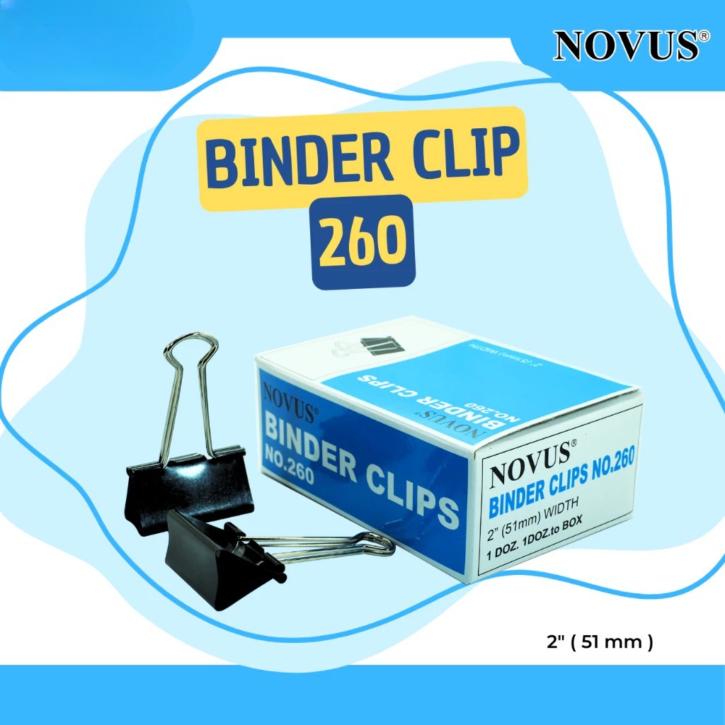 

Novus Binder Clip/Penjepit Kertas No.260 (51 mm)