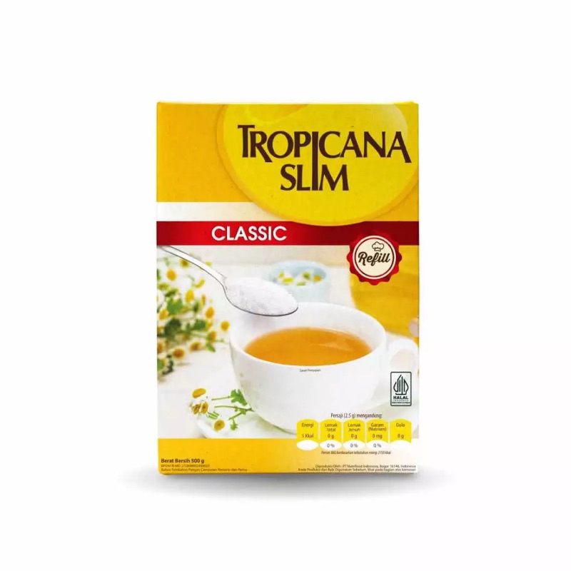 

Tropicana Slim Sweetener Classic Refill 500gr - Pemanis untuk Bantu Batasi Gula