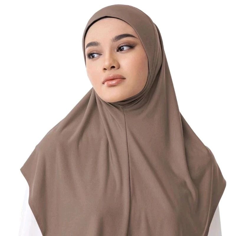 Hijab Dagu Malaysia Size M || Jilbab Instan Malaysia || Bergo Dagu Malay Soft Pet Jersey