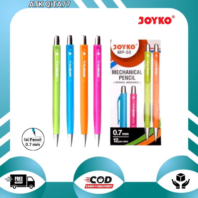 

Pensil Mekanik - Pensil Mekanik Joyko 12 Pcs MP-50 / Isi Pensil Mekanik