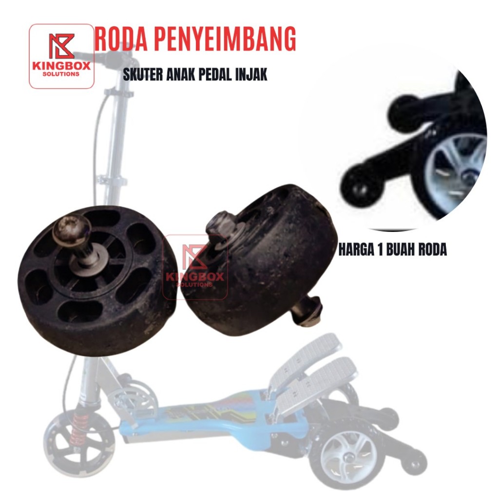 Roda Kecil Penyangga Belakang Skuter Otoped Anak Pedal Injak RMB