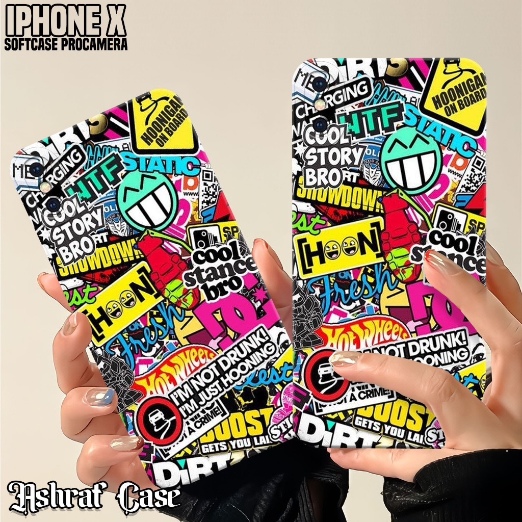 Case IPHONE X - Softcase Hp IPHONE X ( GRAFF ) Silikon Hp IPHONE X - Softcase Pro Camera IPHONE X - 