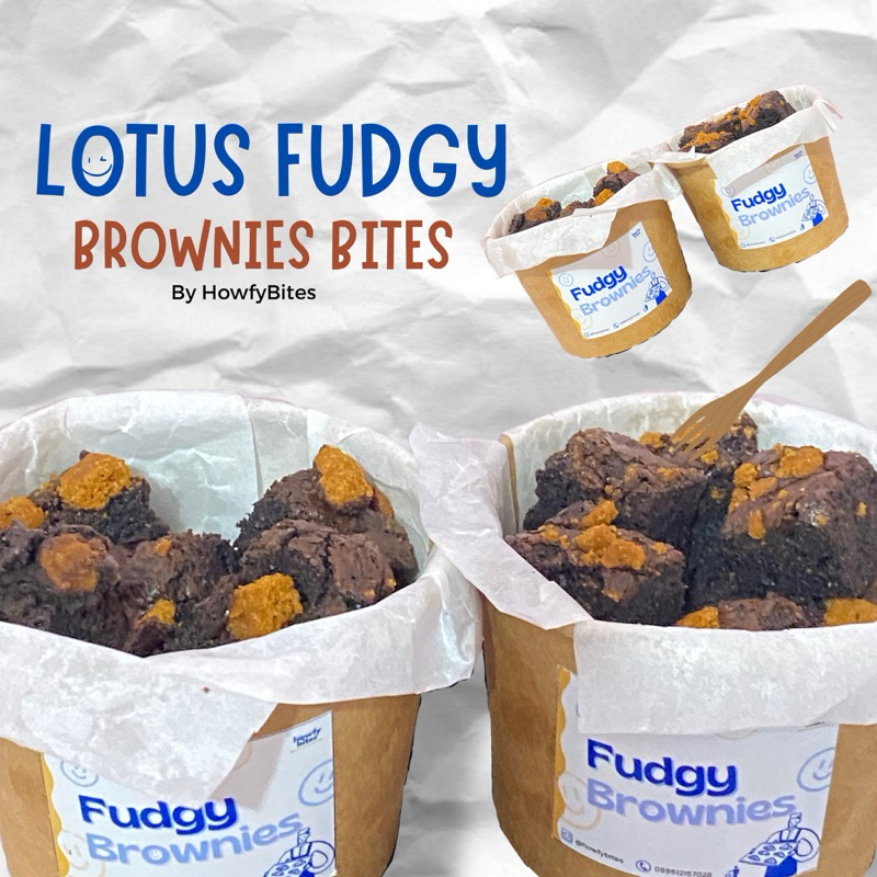 

LOTUS FUDGY BROWNIES BITES/10 BITES BY HOWFYCOOKIES