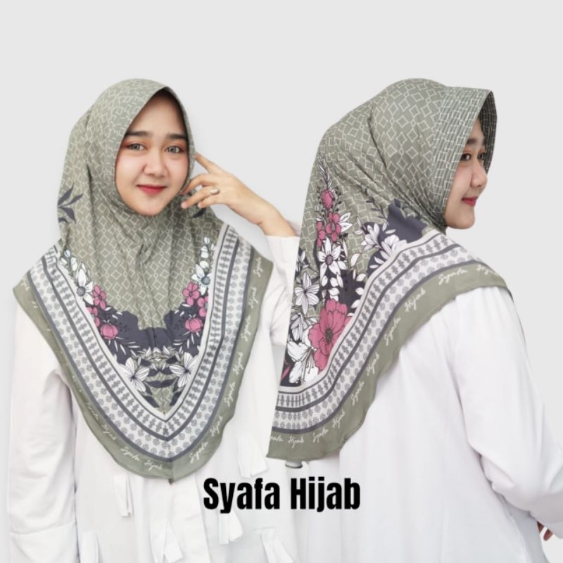 Jilbab instan daily Hijab Bergo Motif Mewah Eksklusif Terbaru