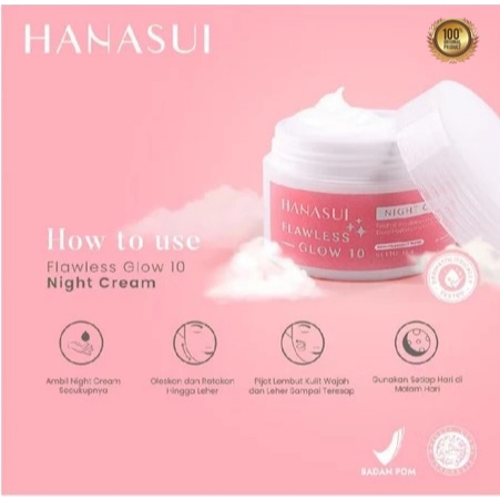 COD Cream Malam Hanasui Flawless Glowing