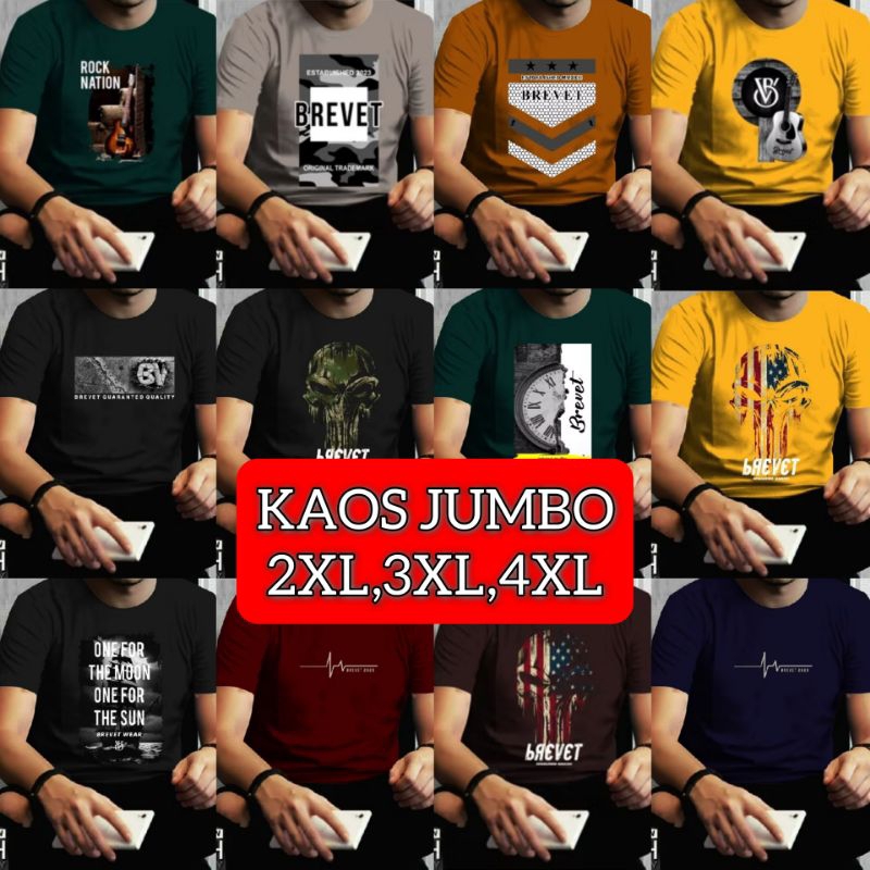 DISTRO KAOS JUMBO PRIA 2XL,3XL,4XL