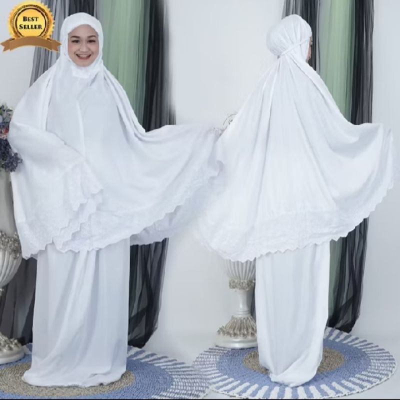 Mukena katun Renda Putih