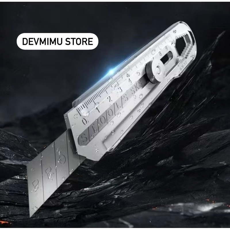 

pisau cutter 9in1 cutter multifungsi cutter penggaris cutter wrench pembuka baut