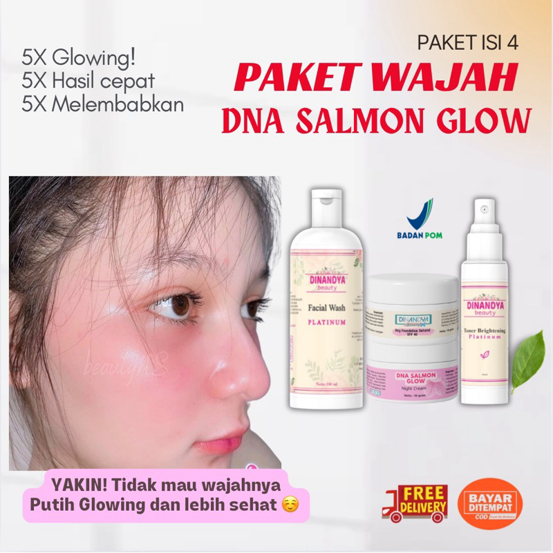 NS ~ Paket wajah DNA SALMON GLOW BPOM / Glass skin 10 hari