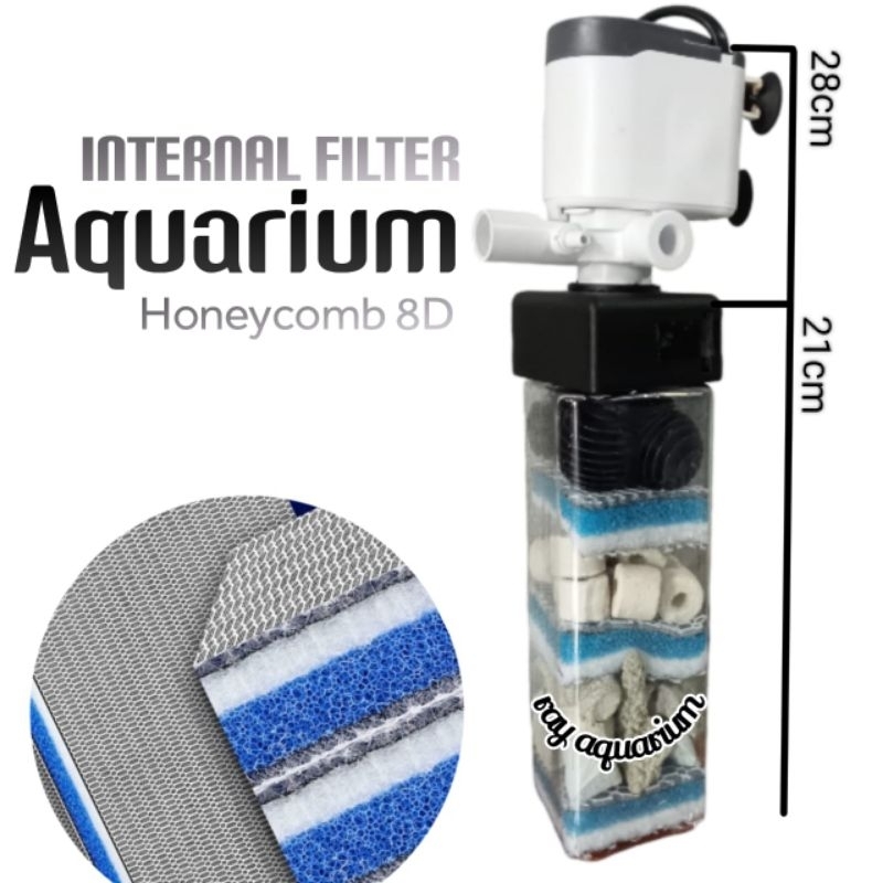 internal filter susun HONEYCOMB 8D aquarium filter