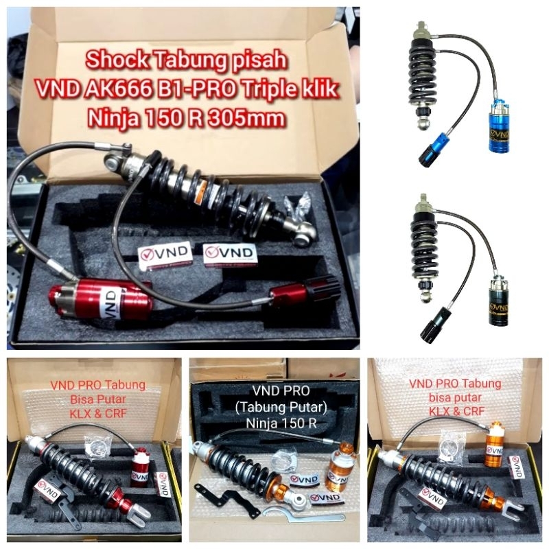 Mono Shock VND AK111 B1 PRO & AK666 Triple klik Ninja 150 R RR SS KLX CRF Sonic Monoshock Shockbreak