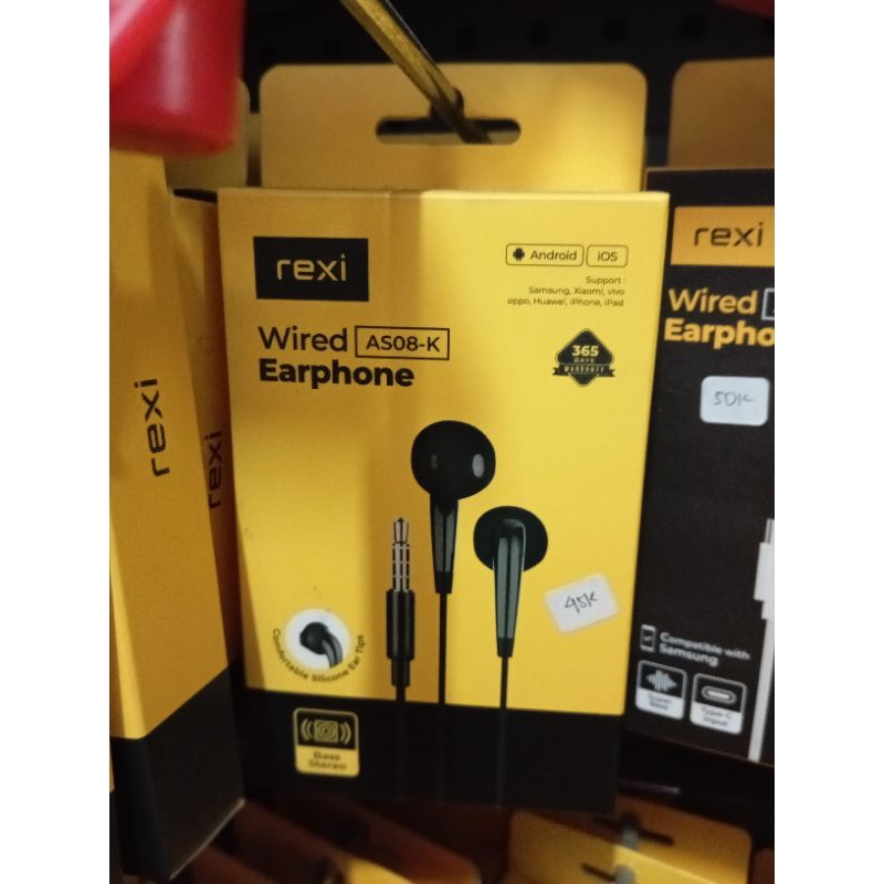 REXI AS08-K EARPHONE KABEL