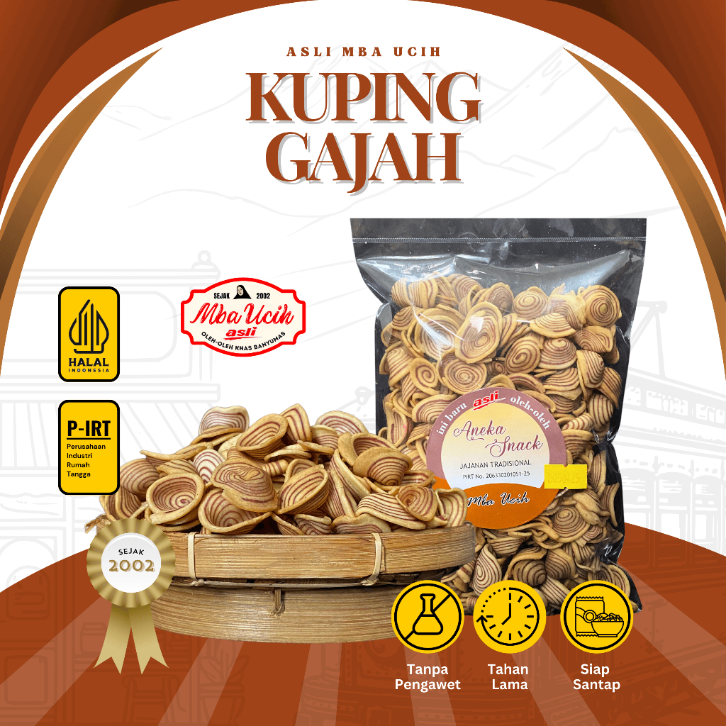 

Kuping Gajah Asli Mba Ucih Oleh Oleh Khas Banyumas