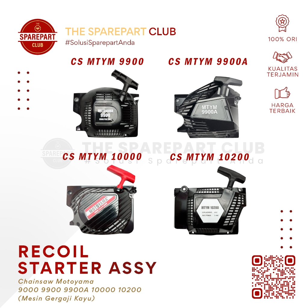 Kap Stater Chainsaw Motoyama 9000 9900 9900A 10000 10200 Recoil Starter Assy
