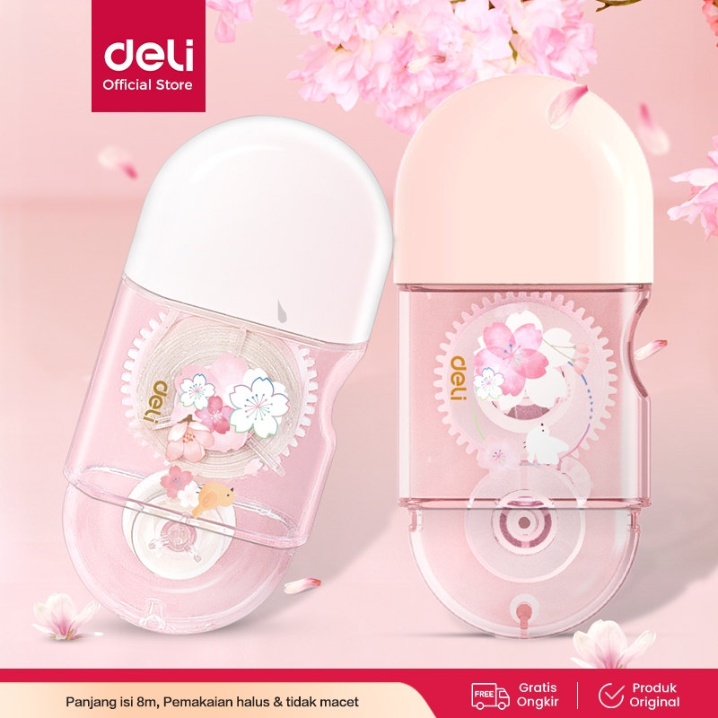 

Correction Tape Deli Tip Ex Kertas 8m Design Sakura Penghapus Kertas Pita Fancy Untuk Sekolah Kantor ATK 71540