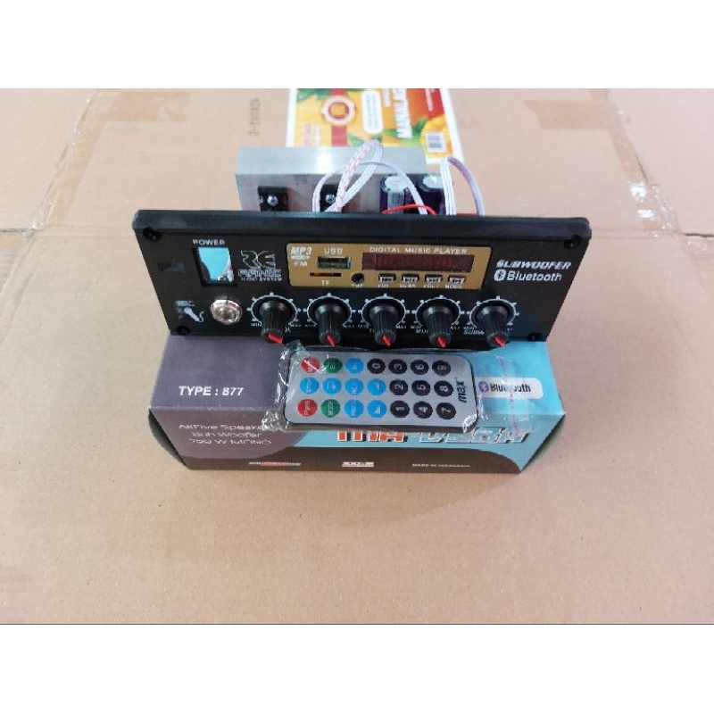 Kit Aktif Speaker Mono Plus Mic Subwoofer Karaoke  MP3 Bluetooth