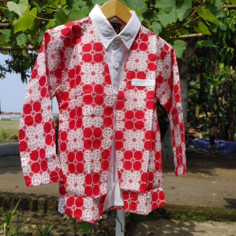 atasan kapel laki laki dan perempuan lengan panjan.atasan jas batik.bleser batik.atasan jas laki lak