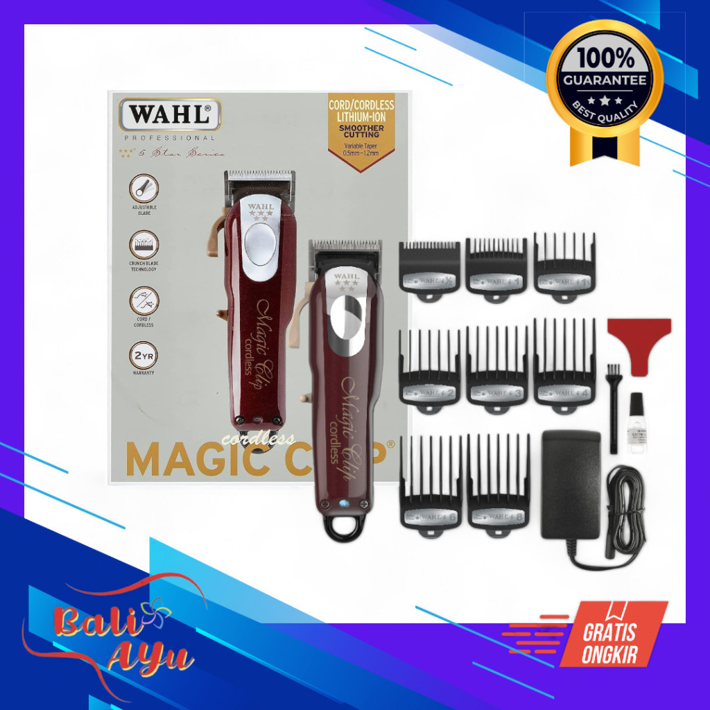 JUAL WAHL Clipper Cordless Magic clip / WAHL Magic Clip Cordless alat cukur pria / Mesin Cukur Barbe