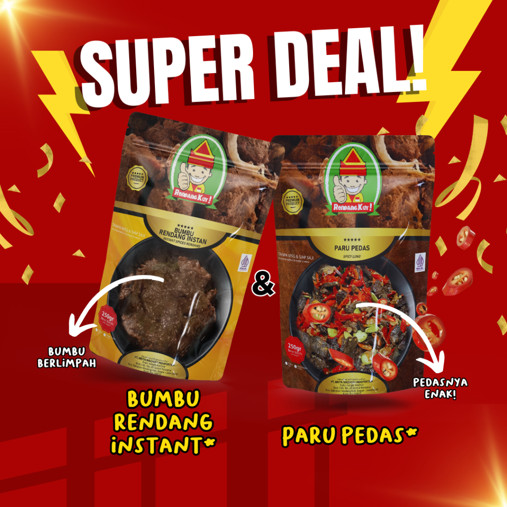 

Spesial Bundling Bumbu Rendang Instant & Paru Pedas By Rendang Kuy Rp154.800