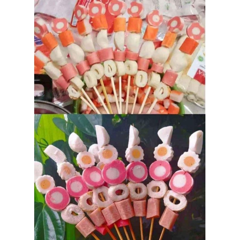 

sate lok lok isi 10tusuk free bumbu Bakaran BBQ