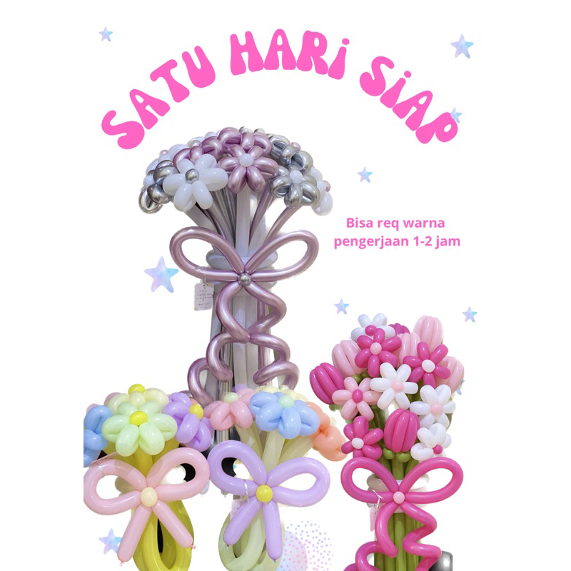 BUKET BALON BUNGA  MEDAN INSTAN /HADIAH WISUDA,ULANG TAHUN DLL