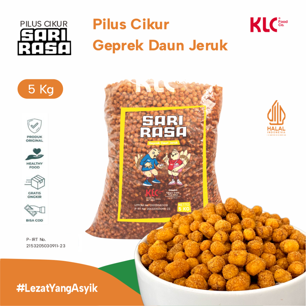 

Pilus Cikur / Kencur Geprek Daun Jeruk 5kg Sari Rasa KLC Food Co.