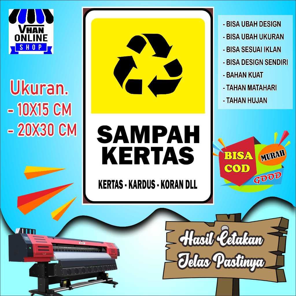 

Cetak Stiker Untuk Tong Sampah Jenis Kertas Kuning