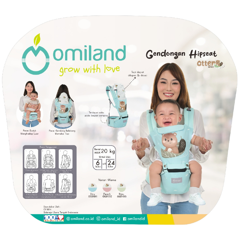 Omiland Gendongan Hipseat Otter / Gendongan Hipseat / Gendongan Omiland / Gendongan Bayi