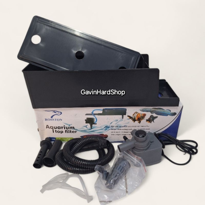 Aquarium top filter Box filter atas lengkap aquarium filter atas