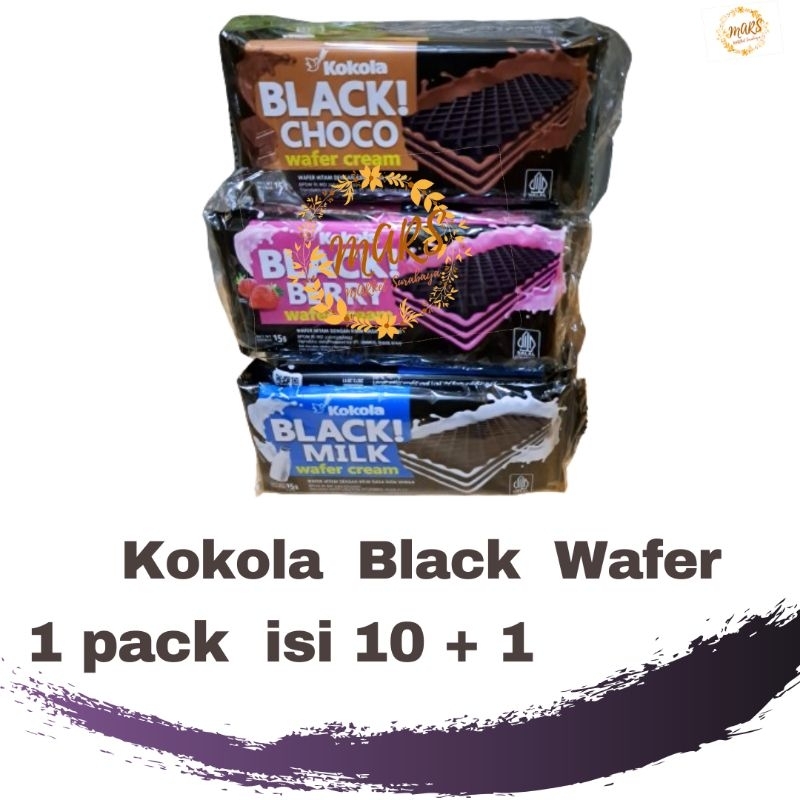 

Kokola Black Wafer 1 pack isi 10 pcs + 1