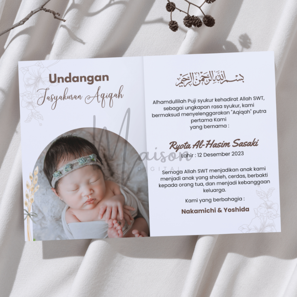 Sticker Tasyakuran Aqiqah - Stiker Box Aqiqah - Stiker Nasi Box Aqiqah - Selapanan
