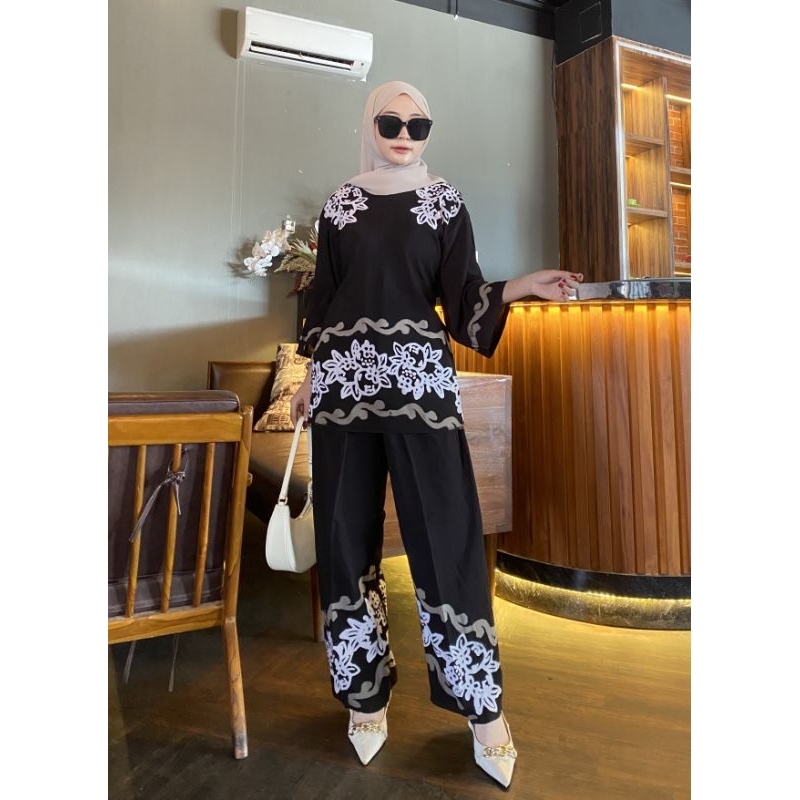 TERLARIS (COD) SETELAN CELANA PANJANG JUMBO MURAH STELAN BAJU TIDUR BATIK WANITA PIAMA GROSIR DASTER