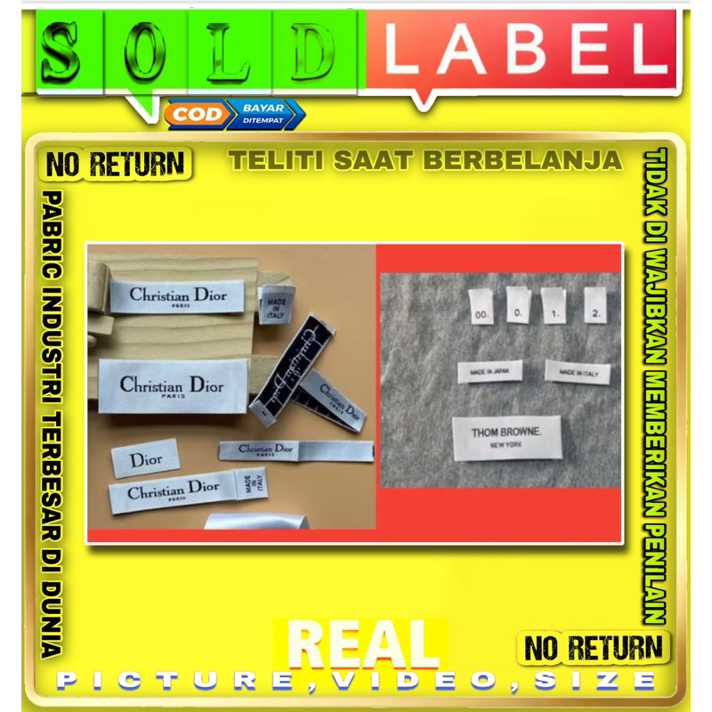 

SOLDLABEL LABEL PABRIC INDUSTRI MADE 1xKLIK 1PCS