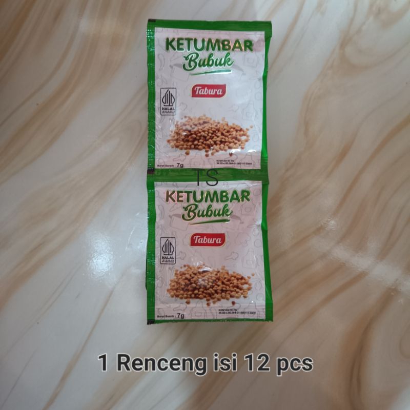 

Ketumbar Bubuk Tabura 1 Renceng isi 12 pcs