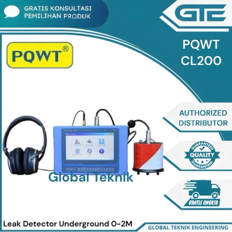 PQWT CL200 Water Leak Detector Underground 0-2M Pipe Water Leak PQWT