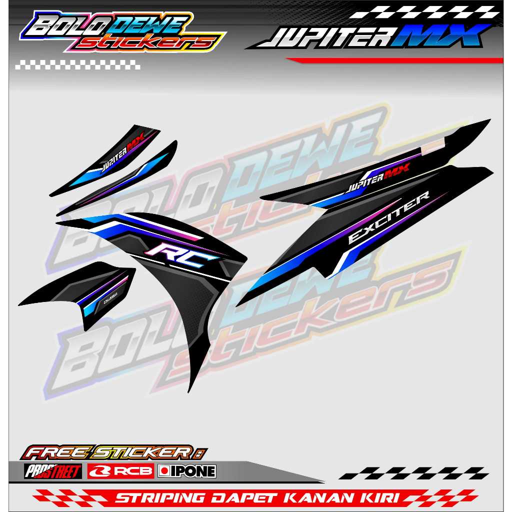 STRIPING VARIASI YAMAHA JUPITER MX EXCITER RC / STICKER LIST VARIASI MOTOR JUPITER MX EXCITER