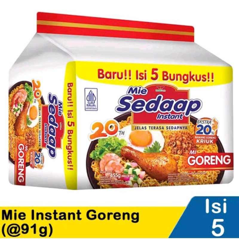 

mie sedaap instant goreng isi 5 bungkus