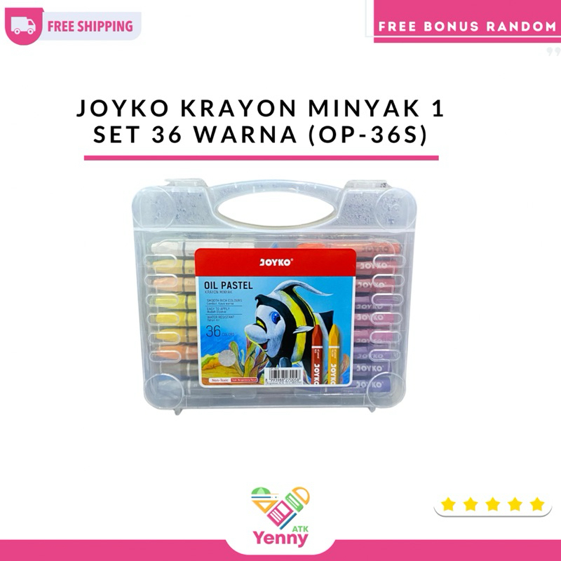 

Joyko krayon Minyak 1 Set 36 Warna | Krayon Joyko Oil Pastel 36 Warna