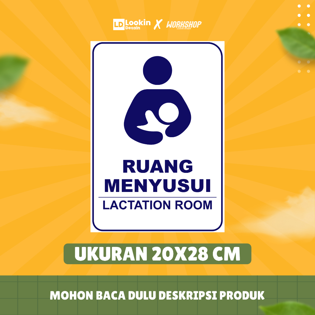 

STIKER RUANG MENYUSUI SIMPLE TAHAN AIR DAN AWET