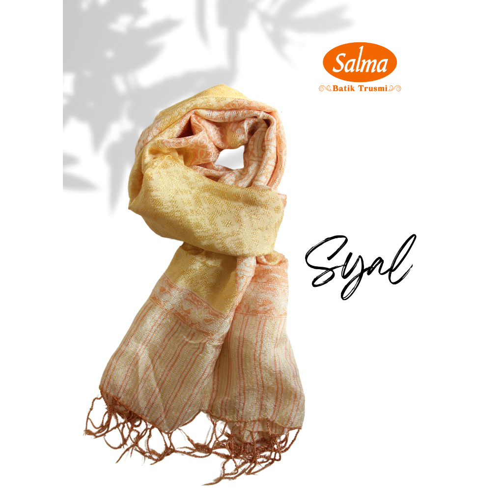 BATIK SALMA Syal Selendang Batik Viscos Motif Encim Mega Mendung Kawung Parang Abstrak Cirebon Bahan