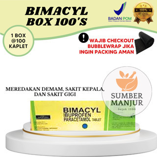 BIMACYL BOX 100'S / OBAT SAKIT KEPALA,NYERI, & DEMAM