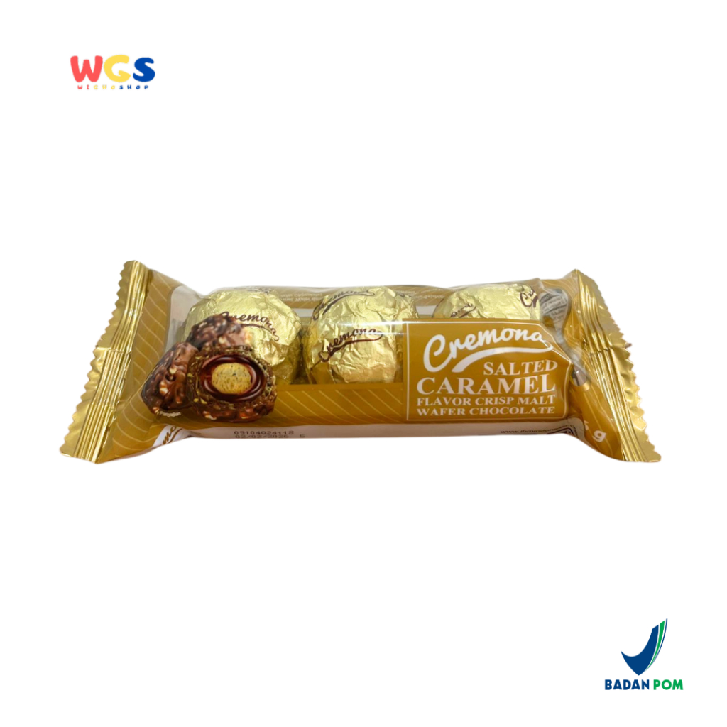 

Cremona Salted Caramel Flavor Crisp Malt Wafer Chocolate 3pcs 36g