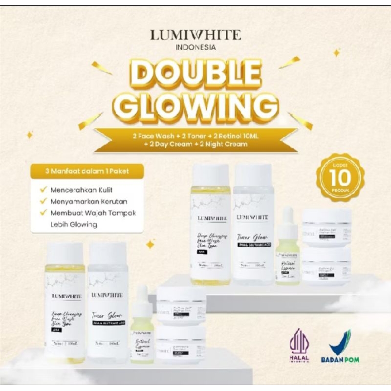 paket skincare lumiwhite brightening mencerahkan wajah 100% original