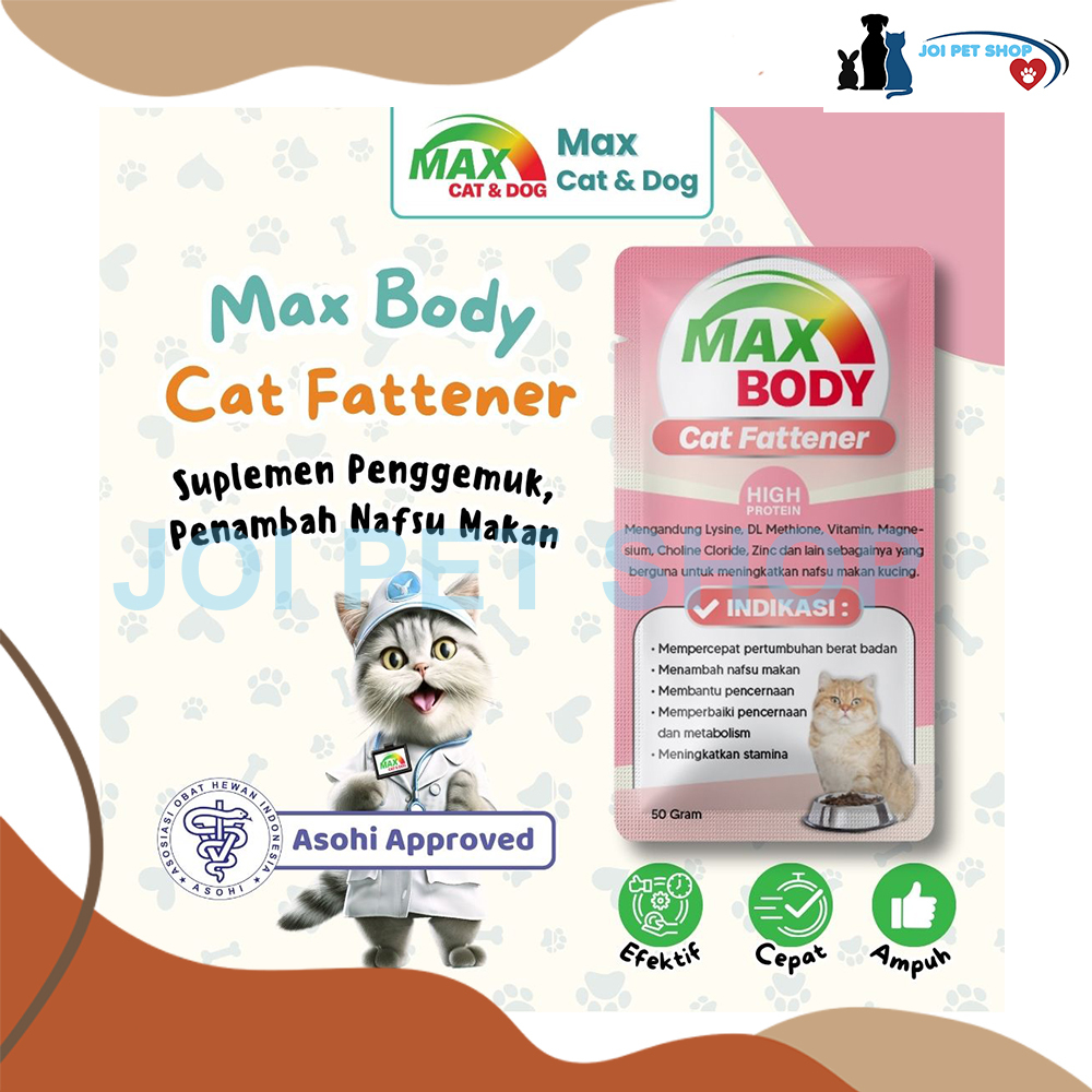 Suplemen Penggemuk Kucing MAX BODY CAT penambah nafsu makan