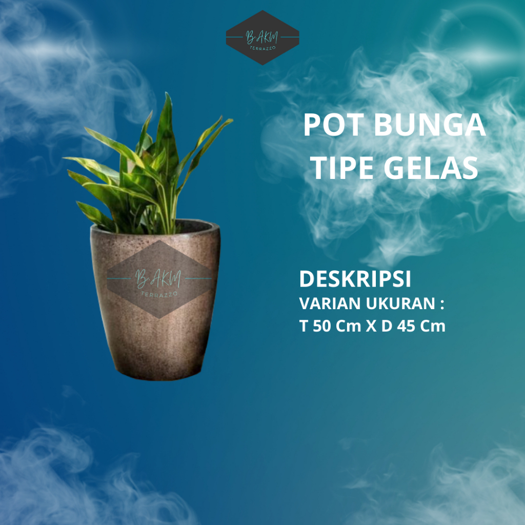 BAK AIR KAMAR MANDI | POT BUNGA TANAMAN AESTHETIC RUANG TAMU | POT TERASO | POT BUNGA TIPE GELAS