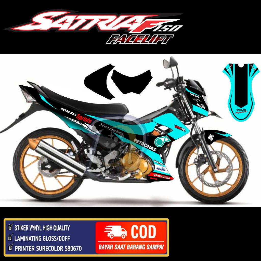 Stiker Satria Fu Facelift 2014 Decal Satria Fu Facelift Stiker Satria Fu 150 facelift Petronas