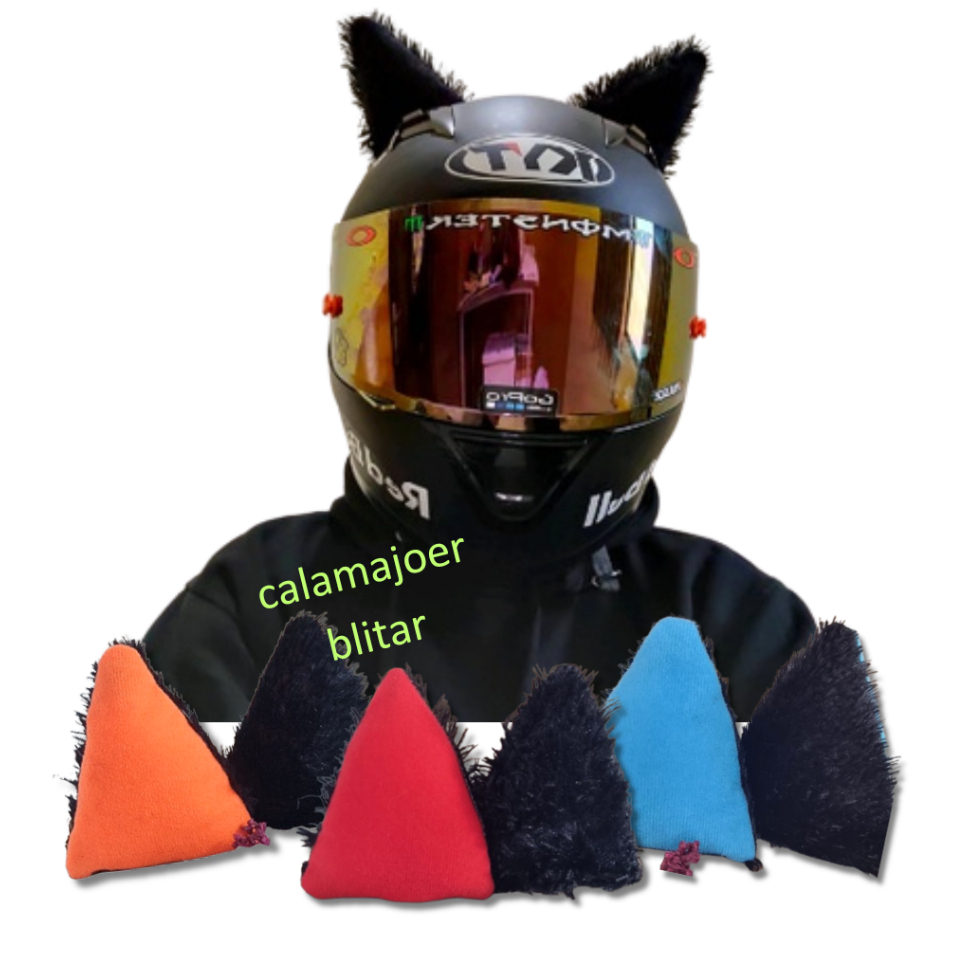 Sepasang Kuping Kucing Helm, Nekomini, Kuping Helm, Kuping Kucing Helm Bogo, Halfface