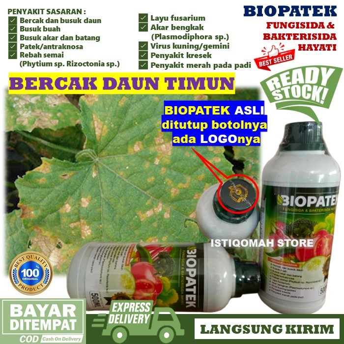 BIOPATEK 500ml Fungisida Hayati Cara Mengatasi Penyakit Kresek pada Mentimun Padi & Tanaman Lainnya 